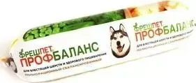 Консервы ПРОФБАЛАНС ФРЕШПЕТ Мясной ролл с курицей, сердецм и овсянкой для собак 800г