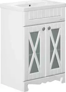 Тумба с раковиной EDELFORM с Дижон 60,5x40,5 белая (35678, 31731)