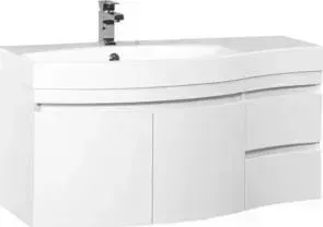 Тумба с раковиной AQUANET с Опера 115 L белая (169613, 169398)