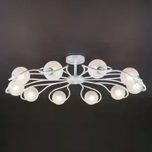 Потолочная люстра EUROSVET 70089/10 белый с серебром