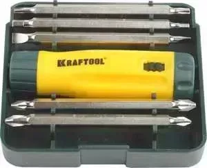 Набор KRAFTOOL отвертка реверсивная Cr-V 6 предметов (26141-H6)