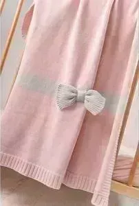 Одеяло Bizzi Growin Bow Detail 70*90 вязанное BG034