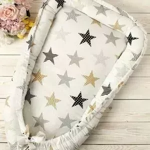 Позиционеры для сна AmaroBaby кокон-гнездышко, LITTLE BABY Звезды пэчворк