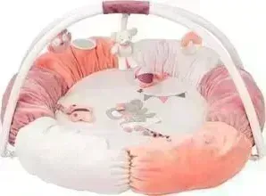 Коврик игровой Nattou круглый Adele Valentine Слоник и Мышка 424288