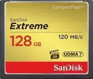 Карта памяти SANDISK Extreme CF 120MB/s, 85MB/s write, UDMA7, 128GB (SDCFXSB-128G-G46)