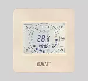 Терморегулятор программируемый IQWATT IQ THERMOSTAT TS (слоновая кость) (сенсорный дисплей)