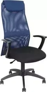 Кресло офисное Стимул-групп Sti-Kr-KB8/blue пластиковая крестовина, спинка сетка синий TW-05N / сиденье ткань черный NEO