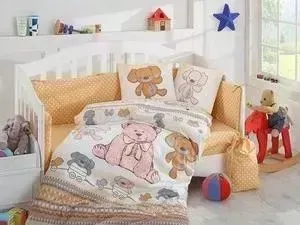Комплект детского постельного белья Hobby home collection поплин TOMBIK, жёлтый, 100&#037; Хлопок