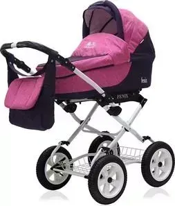 Коляска 2 в 1 Bart Plast 2 в 1 FENIX Classic 09 фиолетовый-розовый