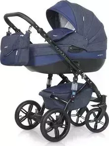 Коляска 2 в 1 Riko 2 в 1 BRUNO NATURAL 01 Denim (синий)