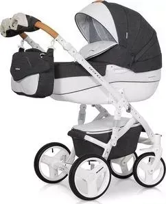 Коляска 2 в 1 Riko 2 в 1 BRUNO LUXE 06 Anthracite (графит)