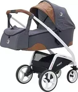 Коляска 2 в 1 Rant 2 в 1 детская Wave alu. dark grey