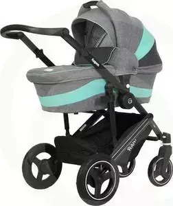 Коляска 2 в 1 Rant 2 в 1 детская ASPEN RA139 Grey-Aquamarine