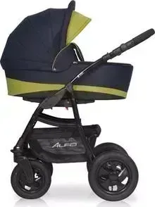 Коляска 2 в 1 Riko Basic 2 в 1 ALFA 01 серый-салатовый