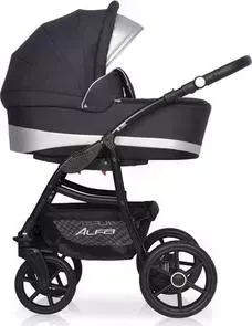 Коляска 2 в 1 Riko Basic 2 в 1 ALFA Ecco 01 графит-серый