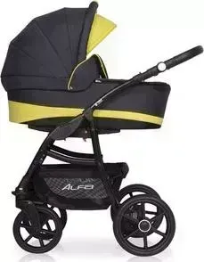 Коляска 2 в 1 Riko Basic 2 в 1 ALFA Ecco 10 графит-лимонный