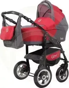 Коляска 2 в 1 Bart Plast 2 в 1 FENIX LEN 11 графит-красный