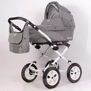 Коляска 2 в 1 Bart Plast 2 в 1 FENIX PRIME Classic 02 черный джинс