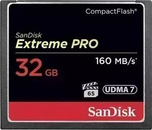 Карта памяти SANDISK Extreme Pro CF 160MB/s 32 GB VPG 65, UDMA 7 (SDCFXPS-032G-X46)