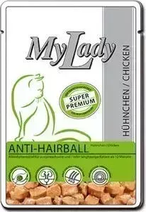 Пауч Dr.ALDER&amp;#039;s и Dr.ALDER&s MyLady Super Premium Anti-Hairball Chicken c цыплёнком для длинношерстных кошек 85г (400775)