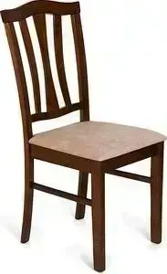 Стул TetChair CT 8162 темный дуб, ткань бежевая, с мягким сиденьем