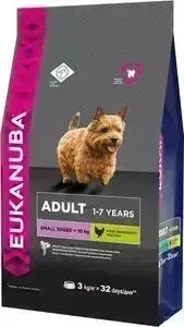Сухой корм Eukanuba Adult Dog Small Breed Rich in Chicken с курицей для взрослых собак мелких пород 3кг