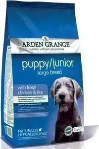 Сухой корм ARDEN GRANGE Puppy/Junior Large Breed with Fresh ChickenRice с курицей и рисом для щенков и молодых собак крупных пород 15кг (AG602167): ха