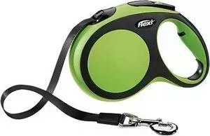 Рулетка Flexi New Comfort L лента 5м черный/зеленый для собак до 60кг