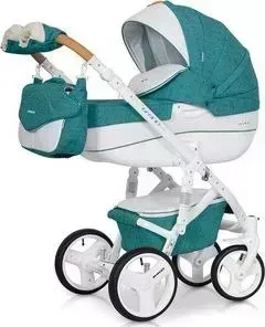 Коляска 2 в 1 Riko 2 в 1 BRUNO LUXE 03 Malachite (бирюза)