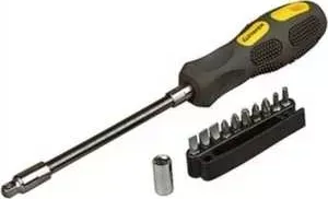 Набор STAYER отвертка Max-Grip Cr-V с гибким стержнем и битами 12 предметов (2590-H12 G)
