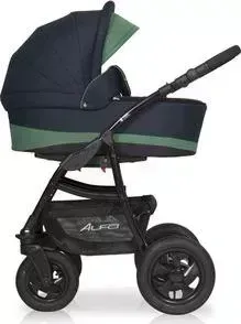 Коляска 2 в 1 Riko Basic 2 в 1 ALFA 02 серый-изумруд