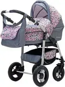 Коляска 2 в 1 Bart Plast 2 в 1 GIOVANI 07 серый-розовый