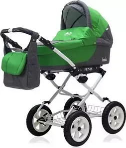 Коляска 2 в 1 Bart Plast 2 в 1 FENIX Classic 10 графит-зеленый