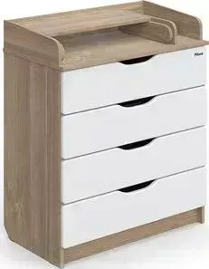 Комод Pituso раскладной Wood/ 804 ПВХ Дуб канзас, 4 ящика СИРИУС-2/ 804 ПВХ