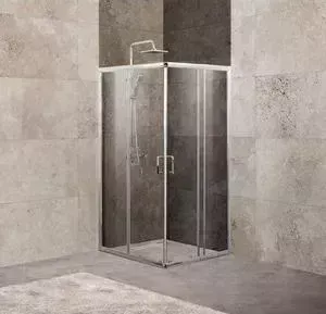 Душевой уголок BELBANGO Unique 100x100 Punto, хром, (UNIQUE-A-2-85/100-P-Cr)