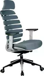 Кресло офисное Riva Chair RCH Shark серый пластик, ткань серая (26-25)