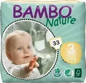 Подгузники Bambo Nature Midi 5-9 кг (33 шт)