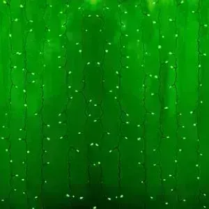 Гирлянда Neon-Night "Светодиодный Дождь" 2х3м, постоянное свечение, прозрачный провод, 230 В, диоды ЗЕЛЕНЫЕ, 448 LED