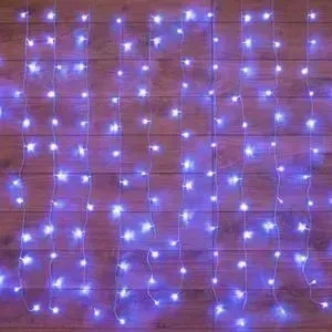 Гирлянда Neon-Night "Светодиодный Дождь" 2,5x2 м, свечение с динамикой, прозрачный провод, 230 В, диоды СИНИЕ