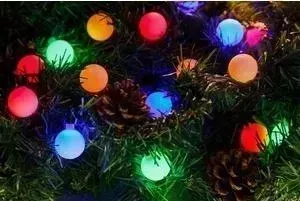 Гирлянда Neon-Night &quot;Мультишарики&quot; d 17,5 мм, 10 м, темно-зеленый ПВХ, 80 диодов, цвет Мультиколор "Мультишарики" d 10 80