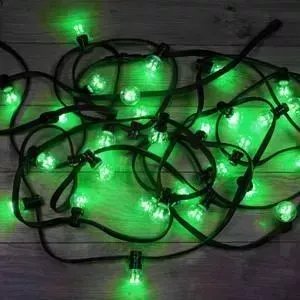 Гирлянда Neon-Night Galaxy Bulb String 10м, черный каучук, 30*6 ЗЕЛЕНЫЕ, IP65