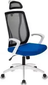 Кресло офисное БЮРОКРАТ MC-W411-H/B/26-21 черный TW-01 сиденье синий 26-21