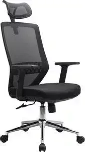 Кресло офисное Riva Chair RCH 833H сетка черный/крестовина хром