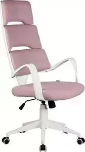 Кресло офисное Riva Chair RCH Sakura белый пластик, розовая ткань (360)