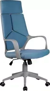 Кресло офисное Riva Chair RCH 8989 серый пластик, синяя ткань (287)