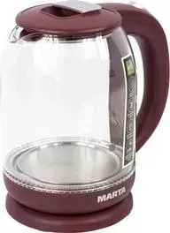 Чайник электрический MARTA MT-1096 бордовый гранат
