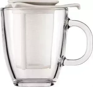 Набор кружка и сито фильтр 0.35 л Bodum Yo-Yo белый (K11239-913)