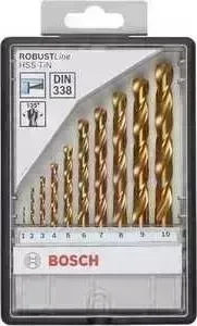 Набор сверл по металлу BOSCH 1.0-10.0мм 10шт Robust Line (2.607.010.536)