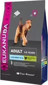 Сухой корм Eukanuba Adult Dog Large Breed Rich in Chicken с курицей для взрослых собак крупных пород 3кг