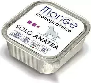 Консервы Monge Dog Monoproteico Solo Pate Duck паштет из утки для собак 150г